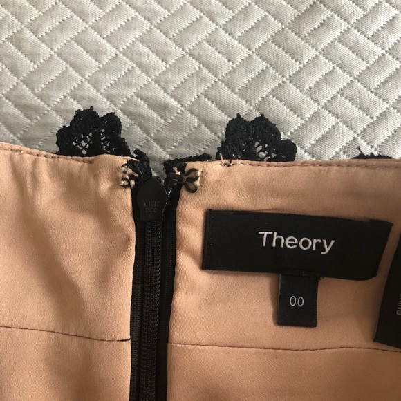 Theory Lace-Accented Cocktail Dress - Picture 3 of 4